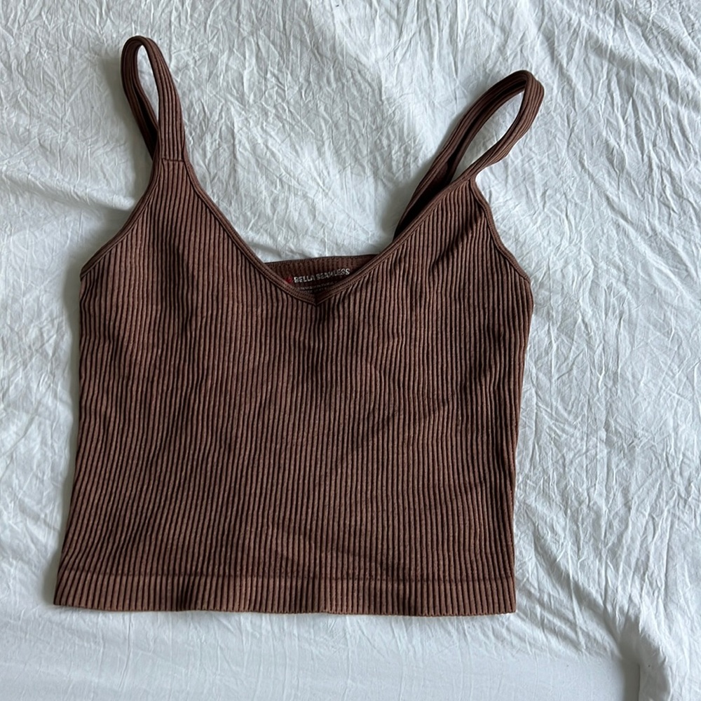 Stretchy ribbed tank top